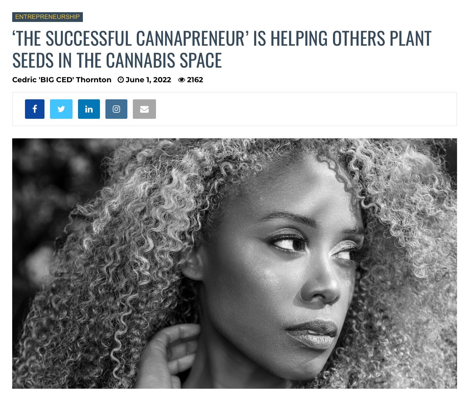 ‘THE SUCCESSFUL CANNAPRENEUR’ IS HELPING OTHERS PLANT SEEDS IN THE CANNABIS SPACE