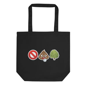 BSW Angry Emoji Black Tote Bag